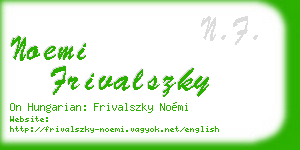 noemi frivalszky business card